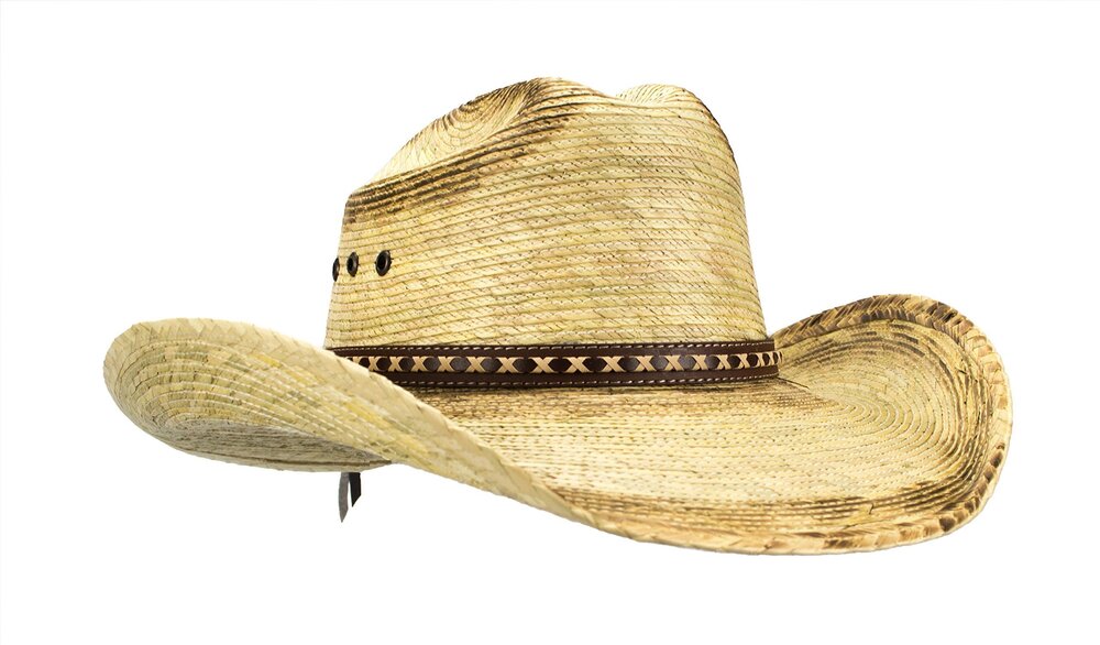 1132 Large Mexican Palm Leaf Cowboy Hat Sombreros Vaqueros de Palma de